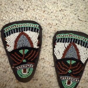 Beaded Tribal Design Shoe Accessories Applique craft patches